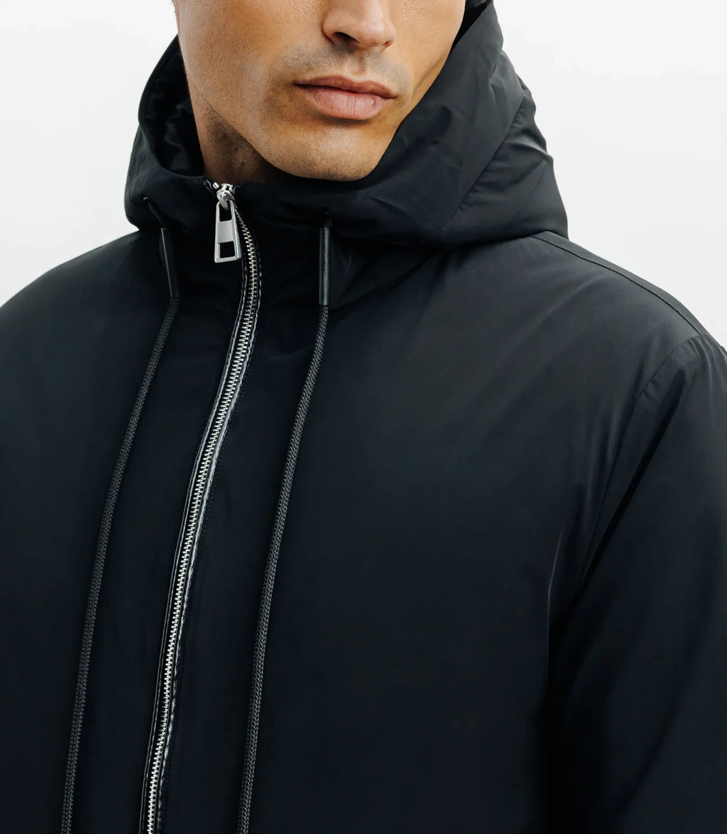 Blouson à capuche noir - IZAC