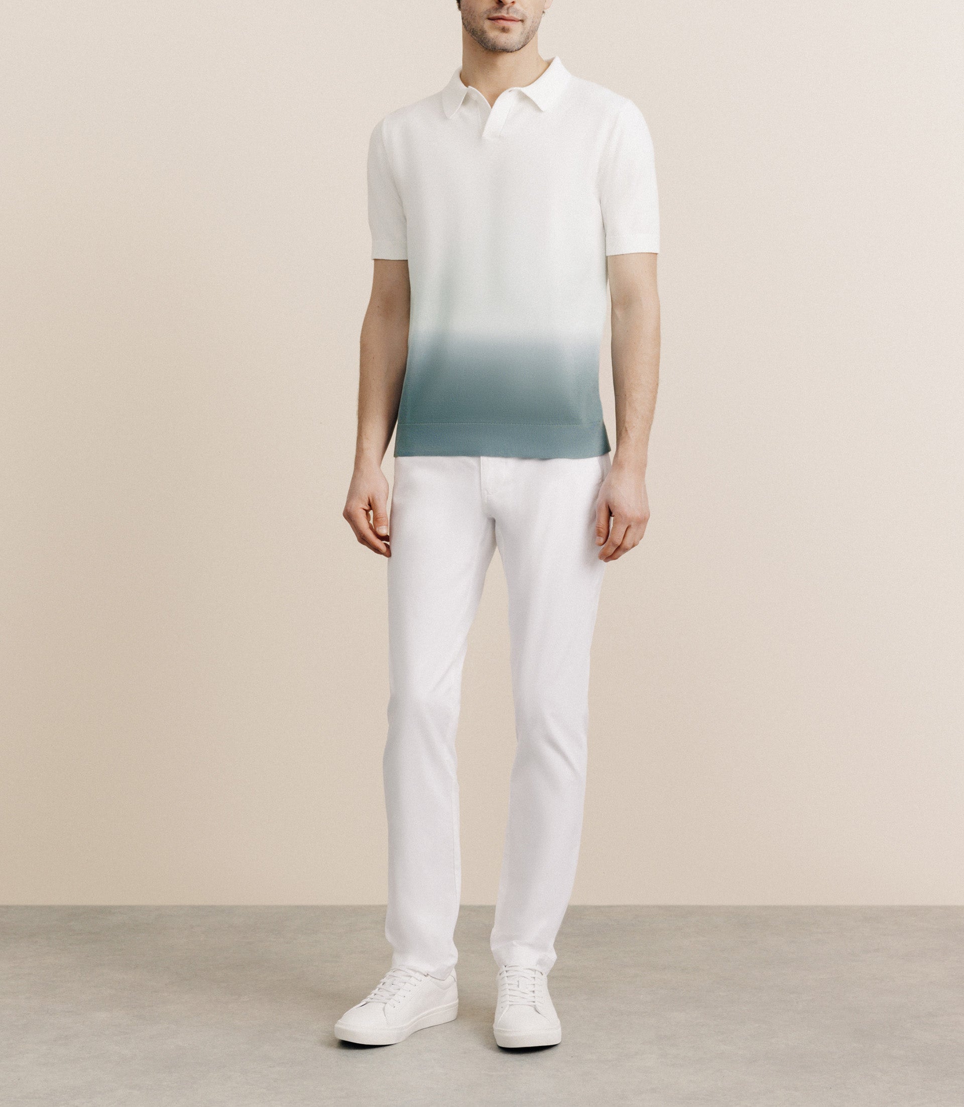 Polo en maille dégradé vert - IZAC