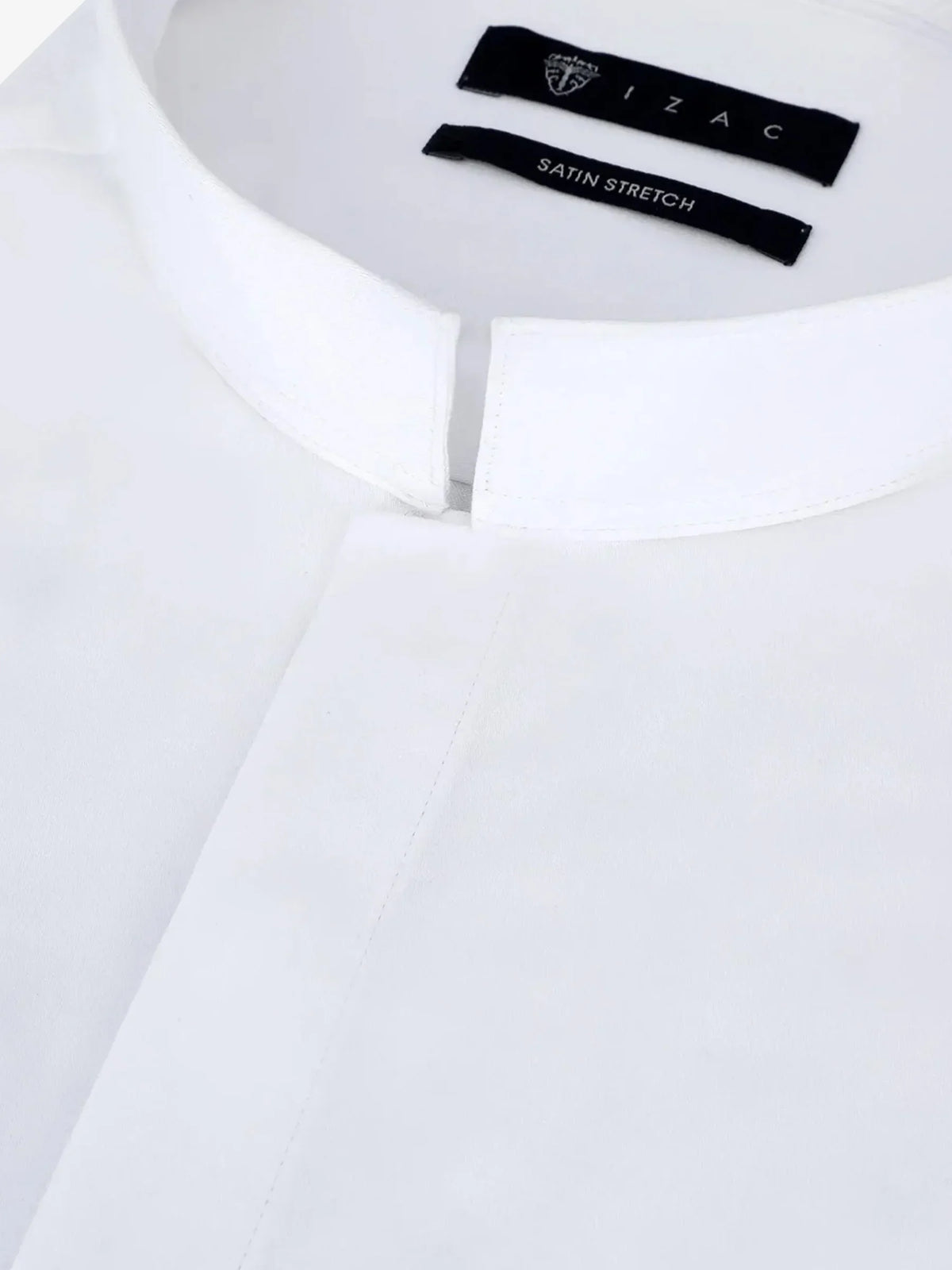 Chemise ville satin de coton blanc - IZAC