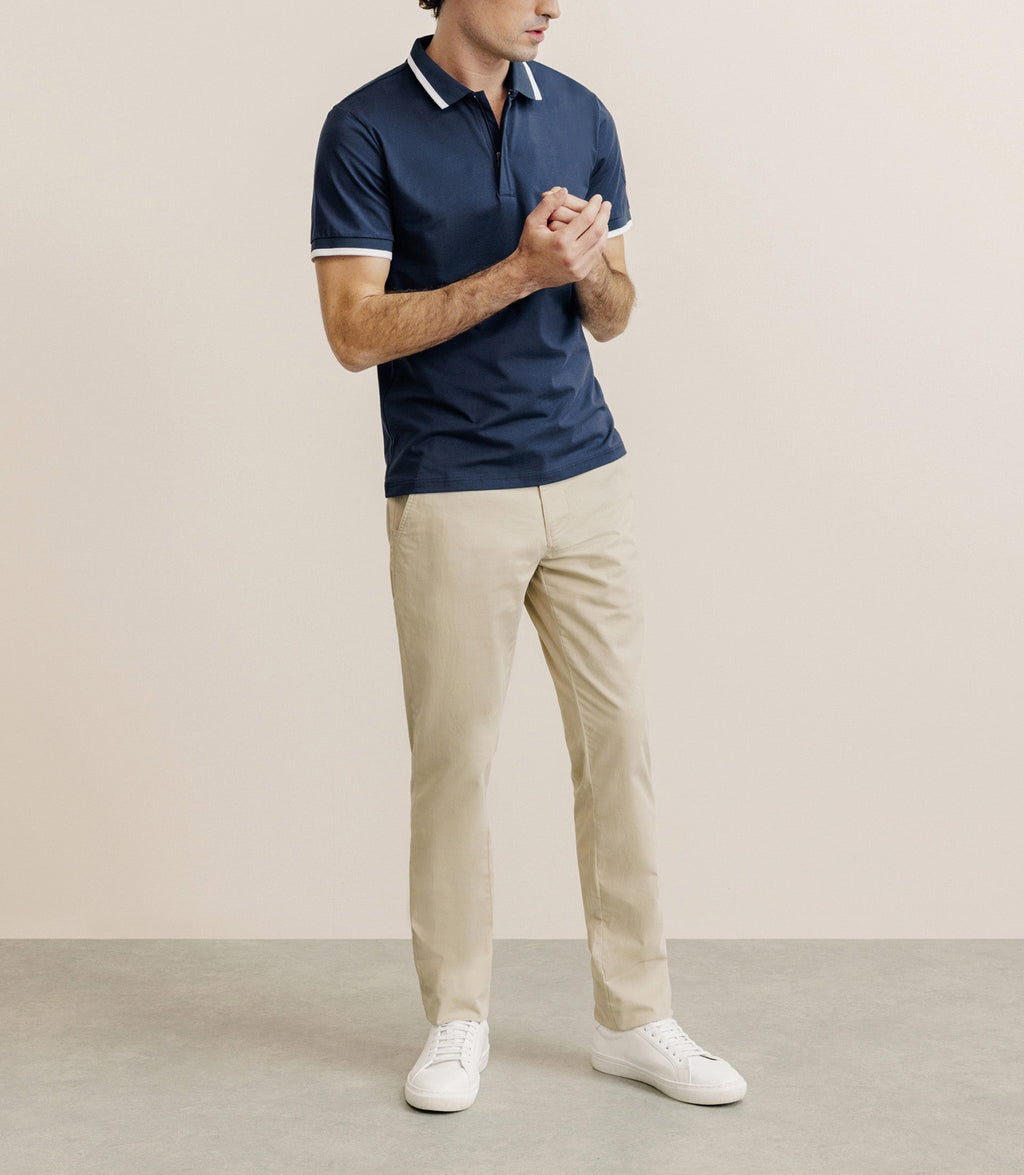 Polo zip marine - IZAC