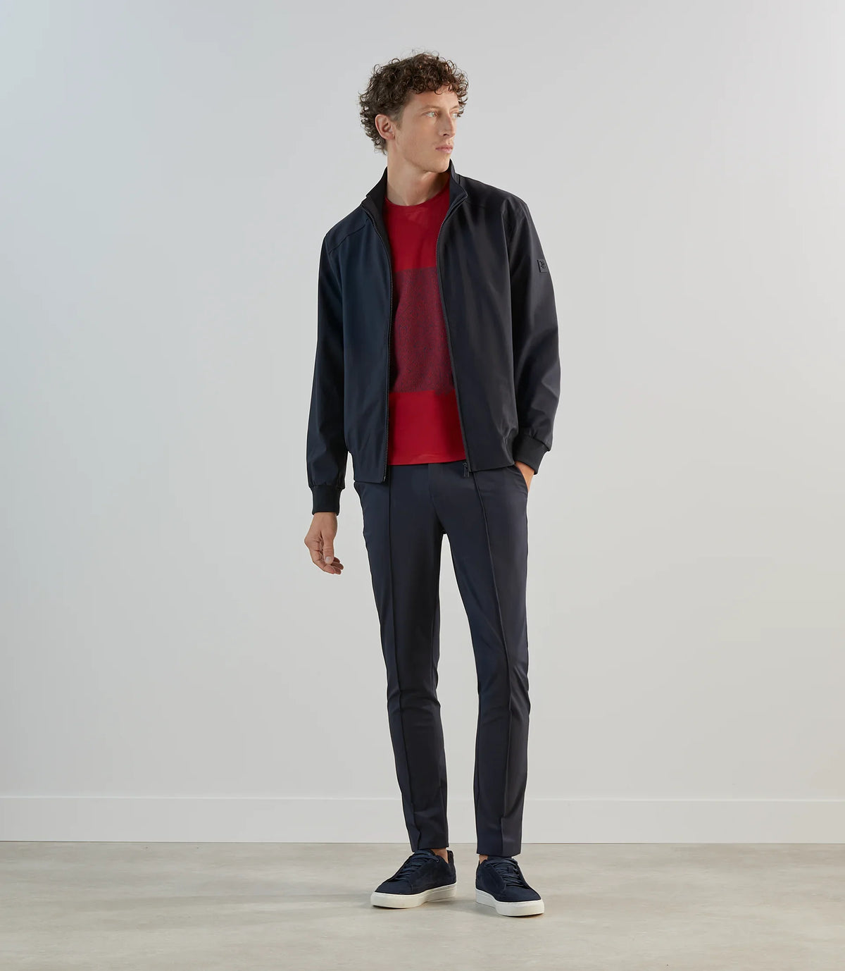 Blouson col montant marine - IZAC