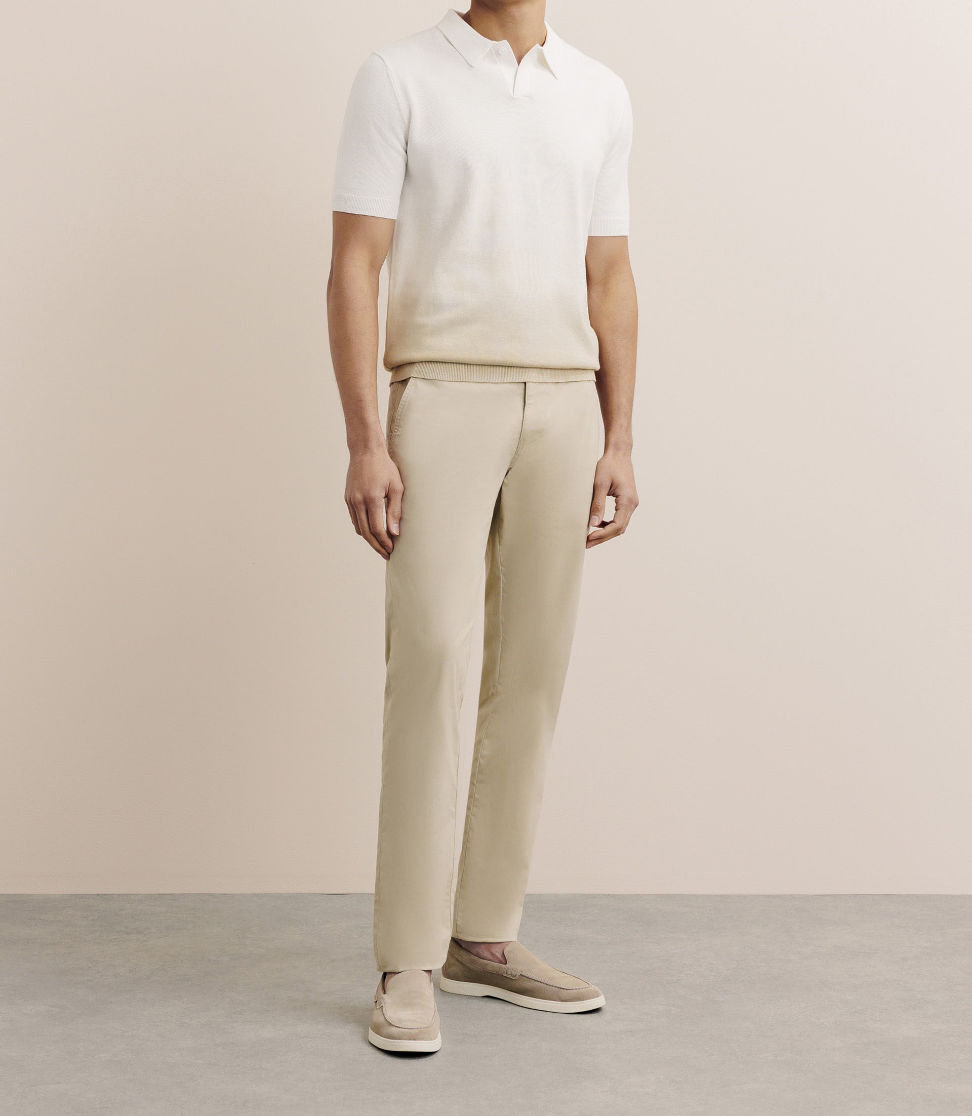 Polo en maille dégradé beige - IZAC