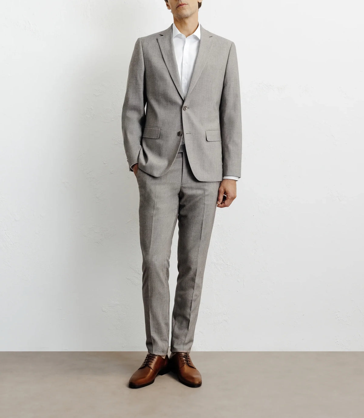 Costume avec 2 boutons beige - IZAC