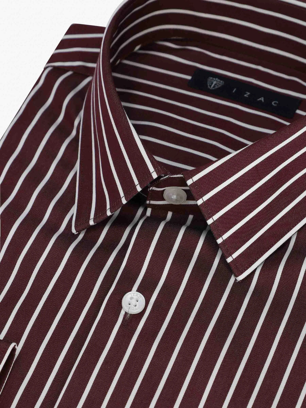 Chemise à rayures bordeaux - IZAC