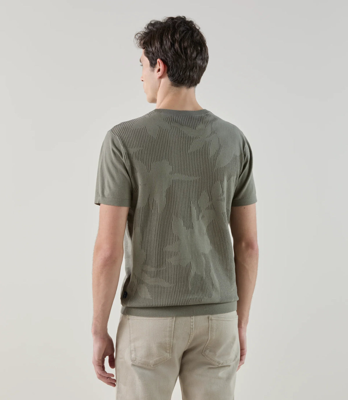 T-shirt en maille kaki - IZAC