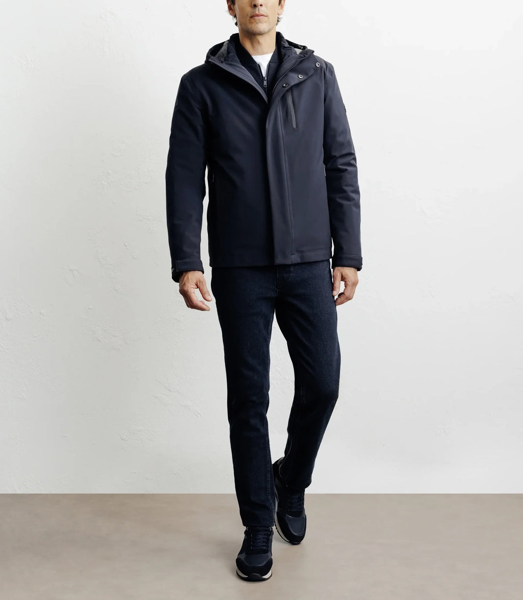 Parka courte 3 en 1 marine - IZAC