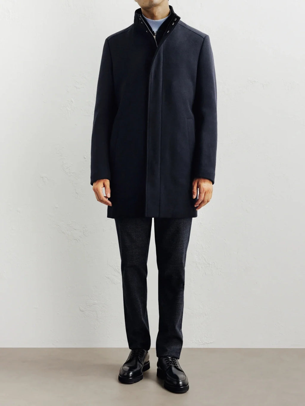 Manteau ville en laine marine - IZAC