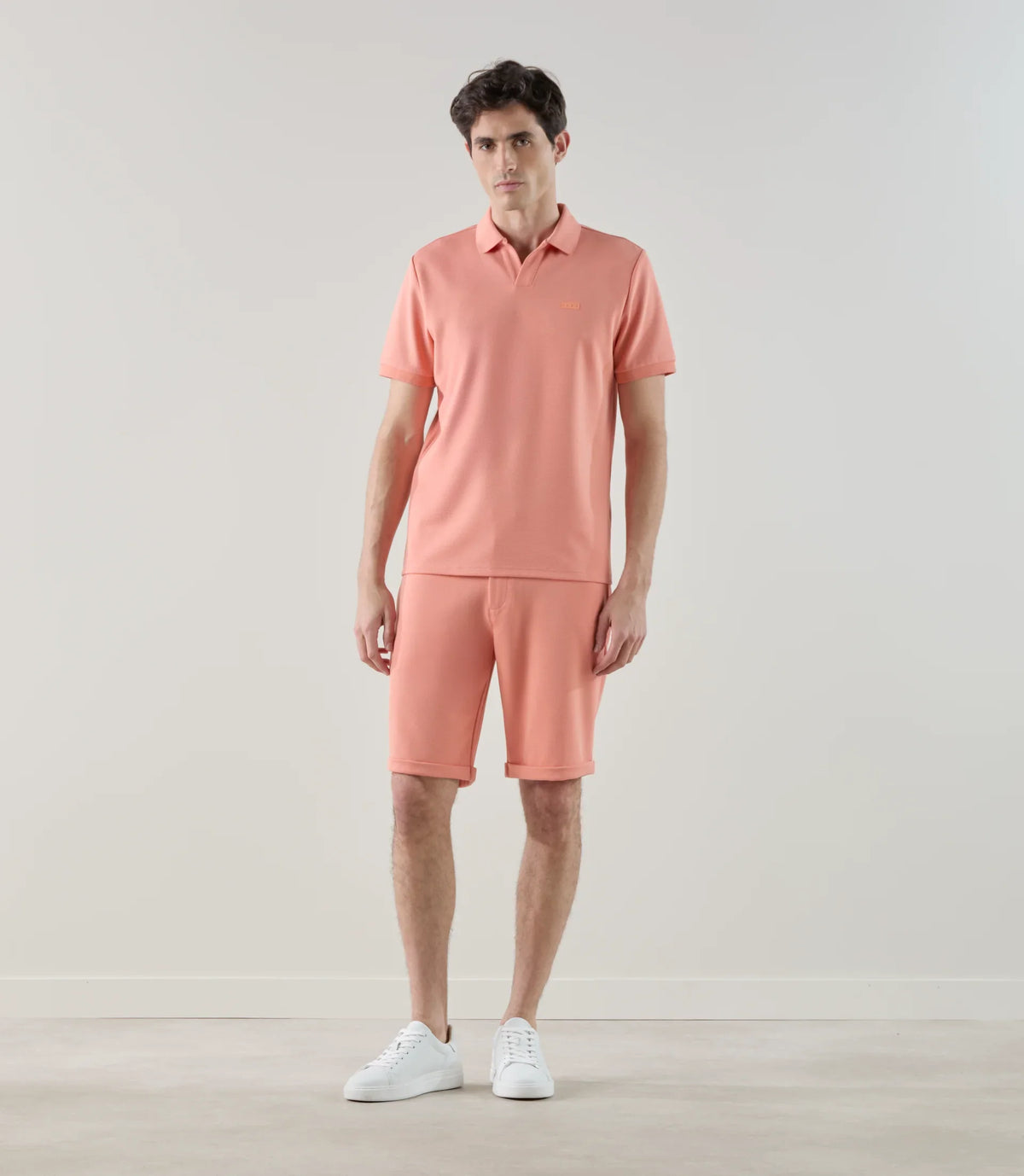 Polo col ouvert orange - IZAC