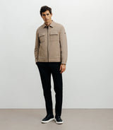 Blouson col chemise beige - IZAC