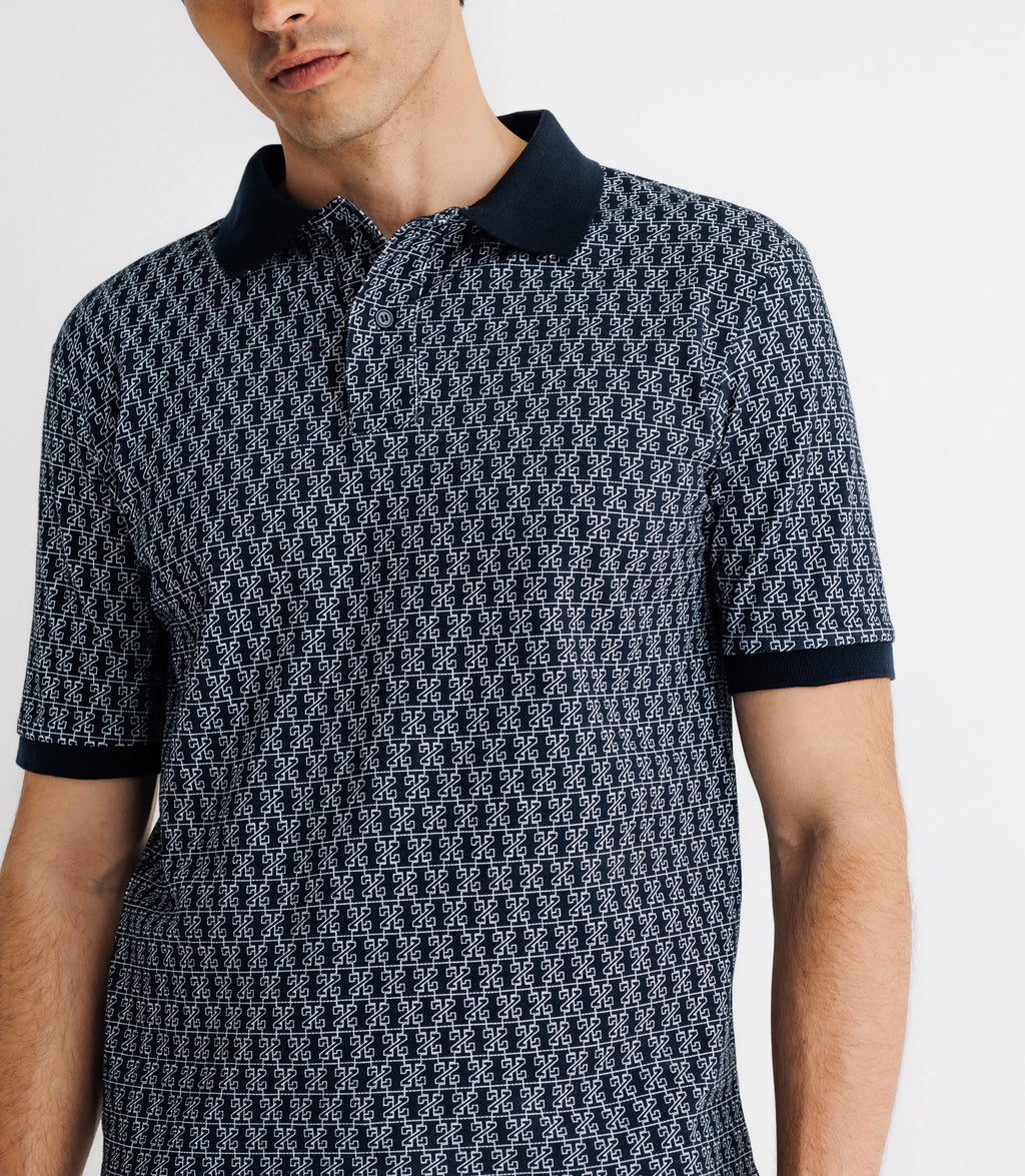 Polo boutonné marine - IZAC
