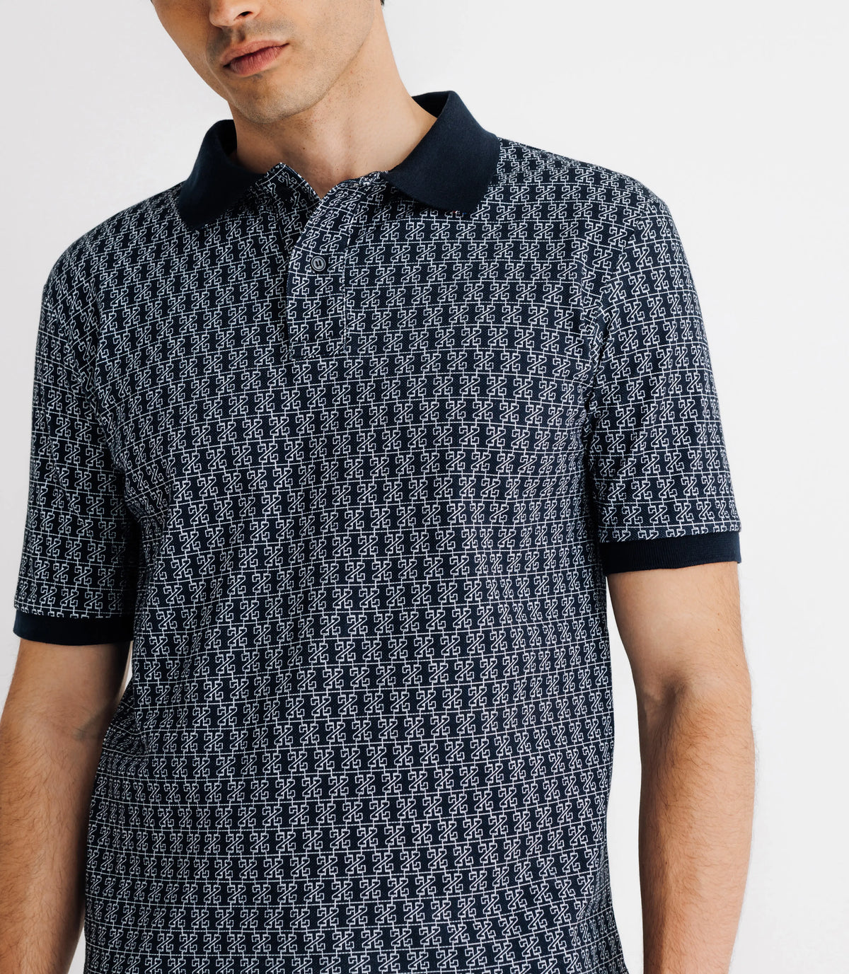 Polo boutonné marine - IZAC