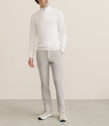 Pull col montant demi zippé écru - IZAC