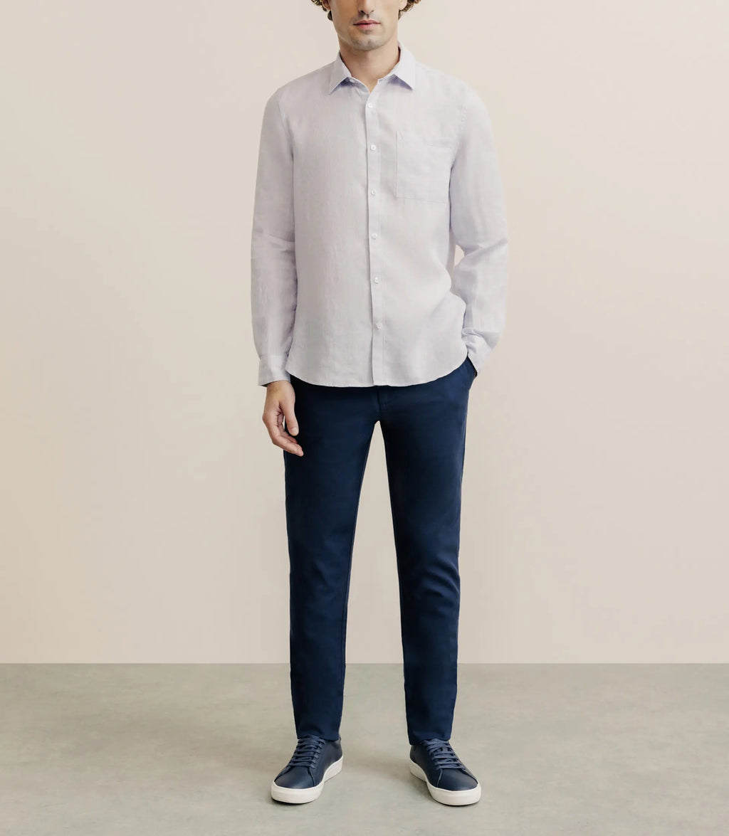Chemise regular 100% lin parme - IZAC