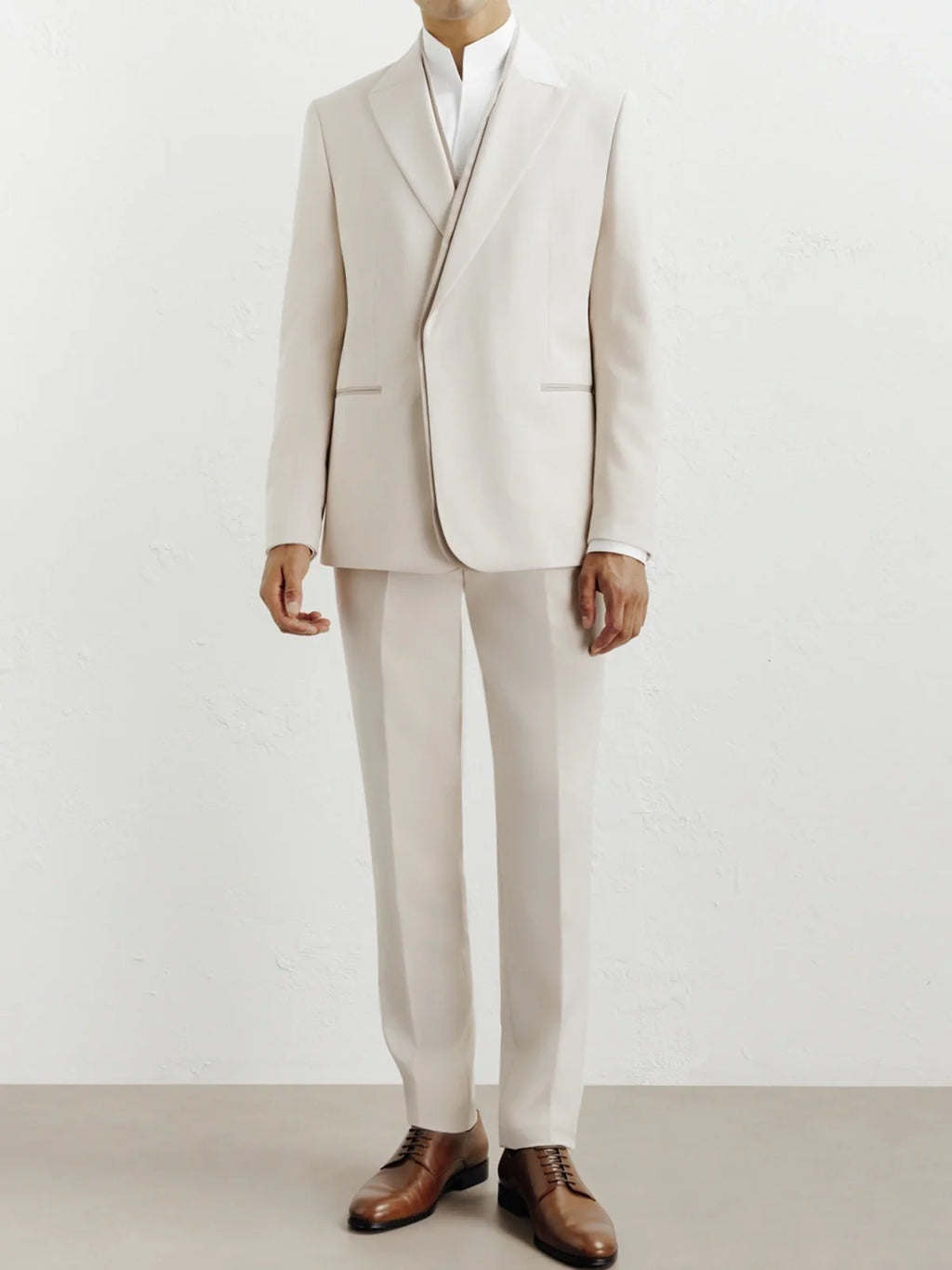 Costume croisé ecru - IZAC