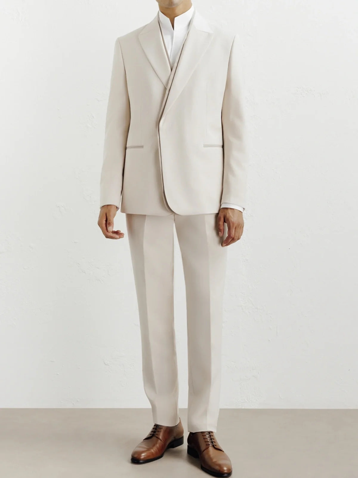 Costume croisé ecru - IZAC