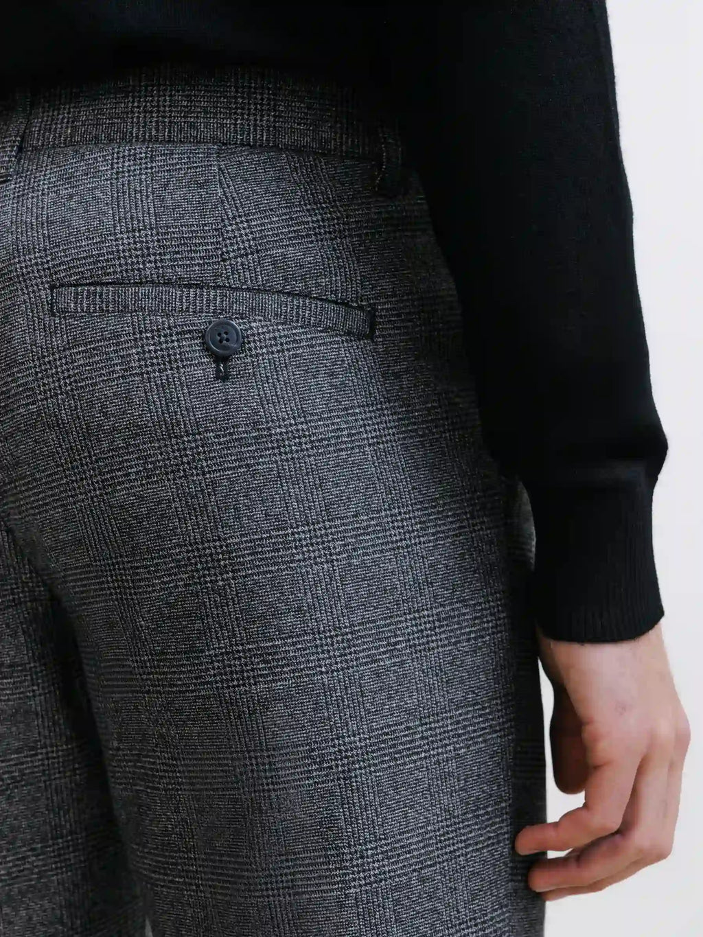Pantalon carreaux anthracite - IZAC