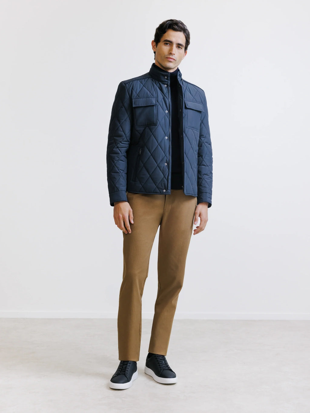 Blouson col montant marine - IZAC