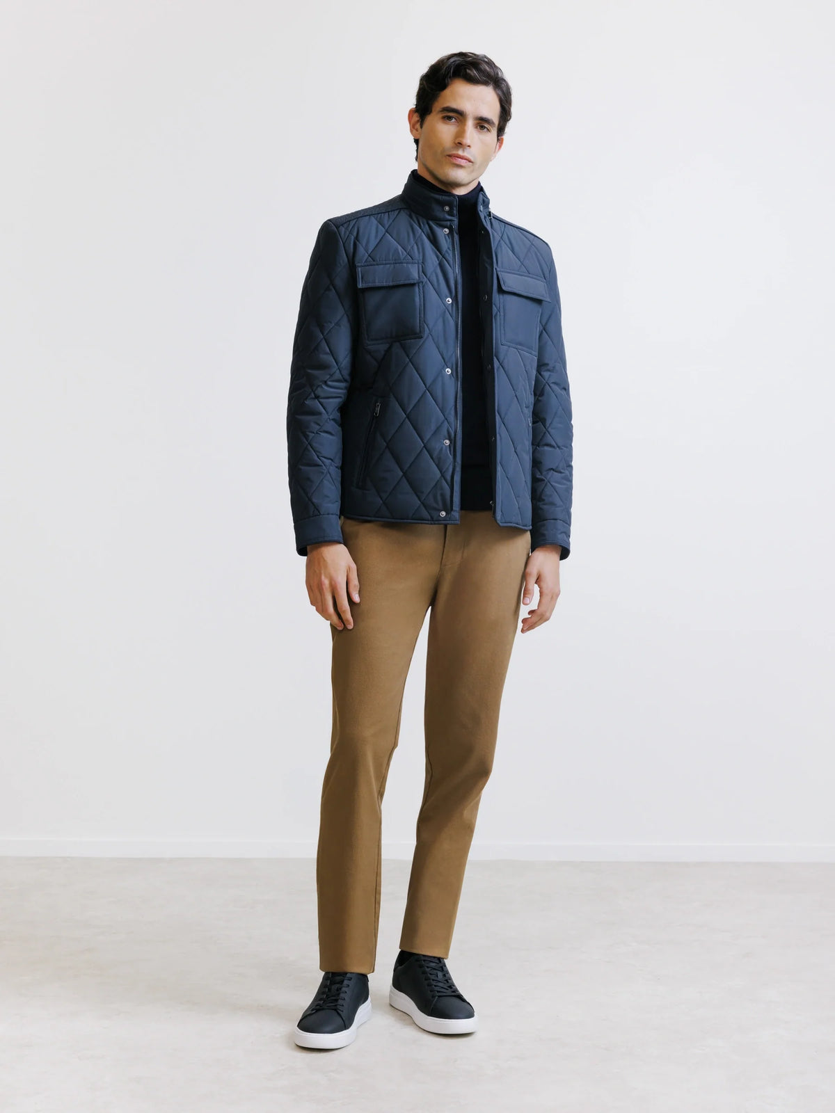 Blouson col montant marine - IZAC