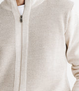 Pull gilet col montant beige - IZAC