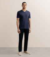 T-shirt col V avec poche marine - IZAC