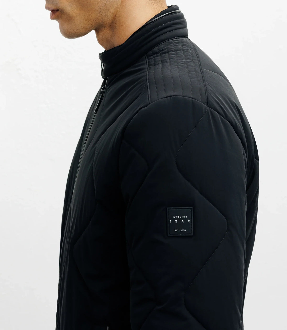 Blouson col motard noir - IZAC