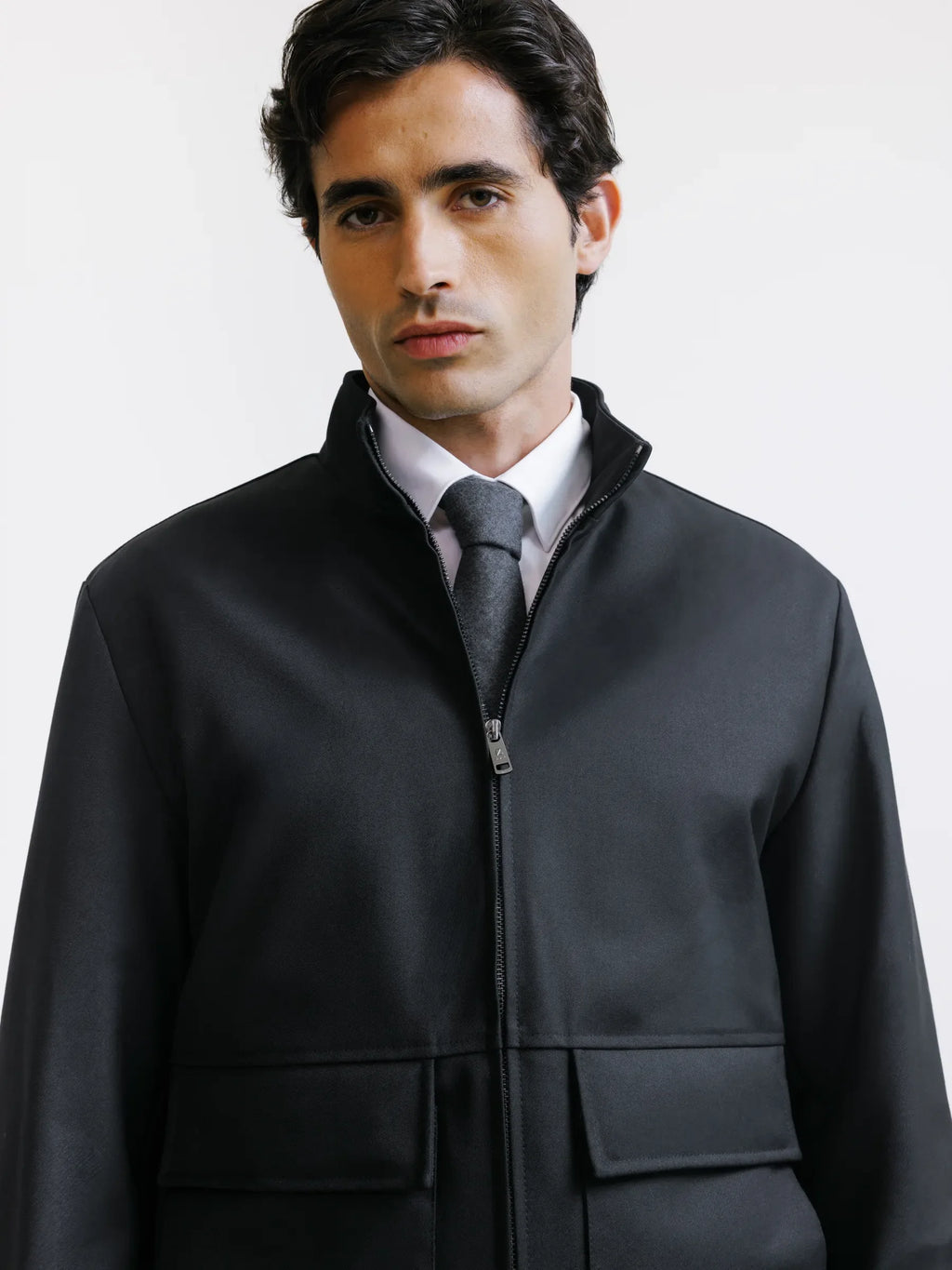 Blouson col montant noir - IZAC