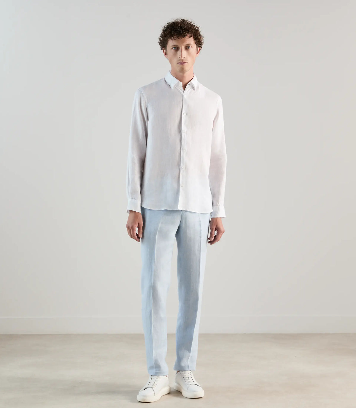 Chemise 100% lin blanche - IZAC