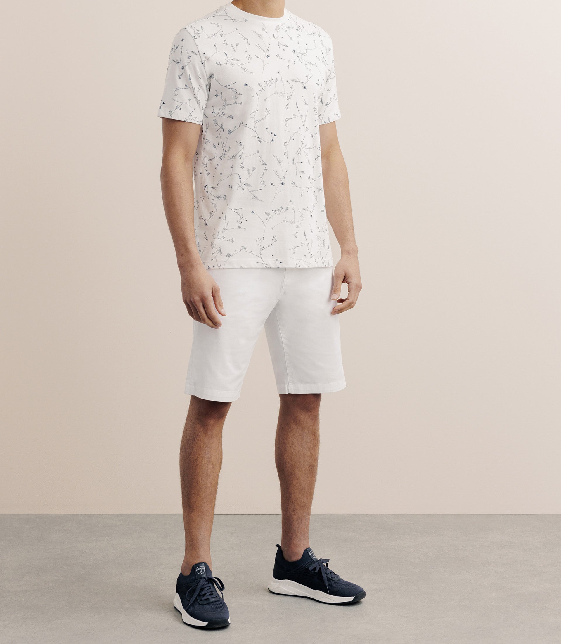 T-shirt à fleurs blanc - IZAC