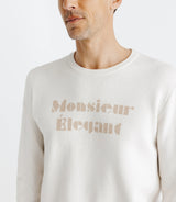 Pull avec message écru - IZAC