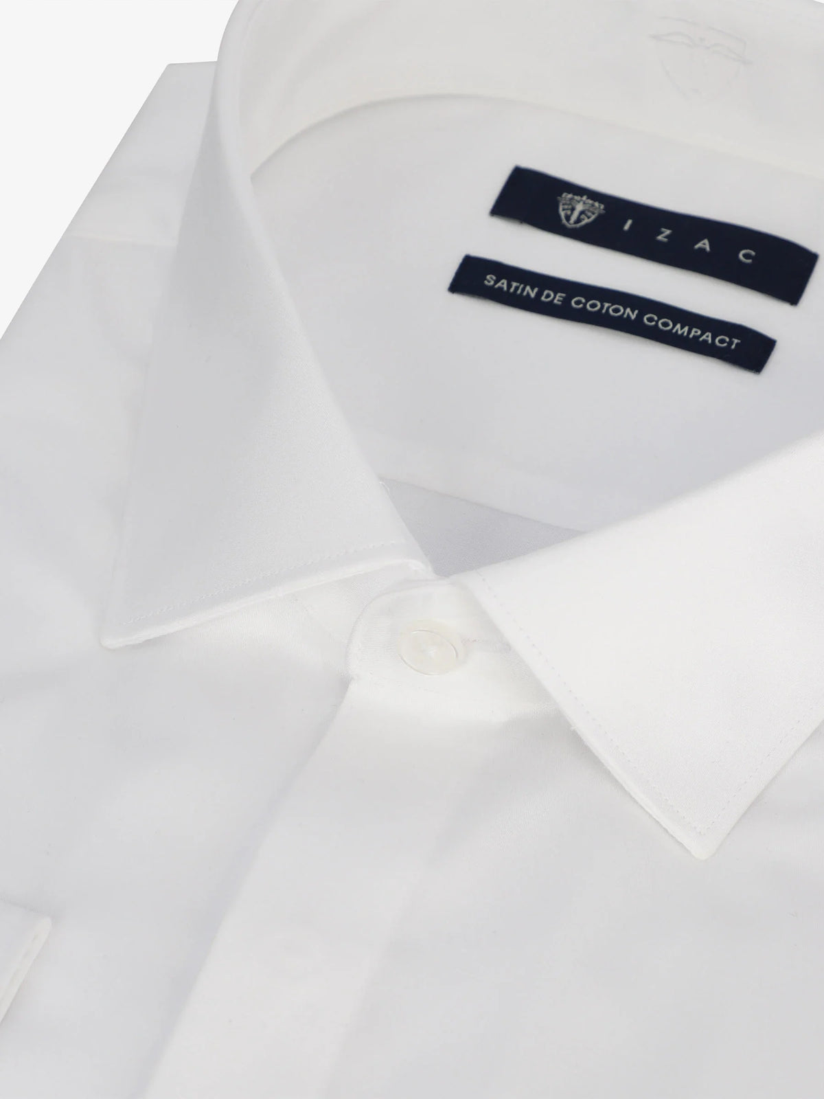 Chemise en satin de coton blanche - IZAC
