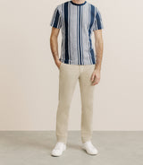 T-shirt manches courtes rayé marine - IZAC