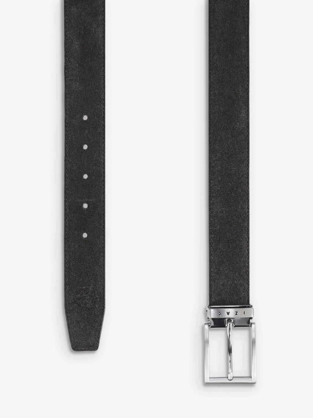 Ceinture en cuir nubuck noir - IZAC