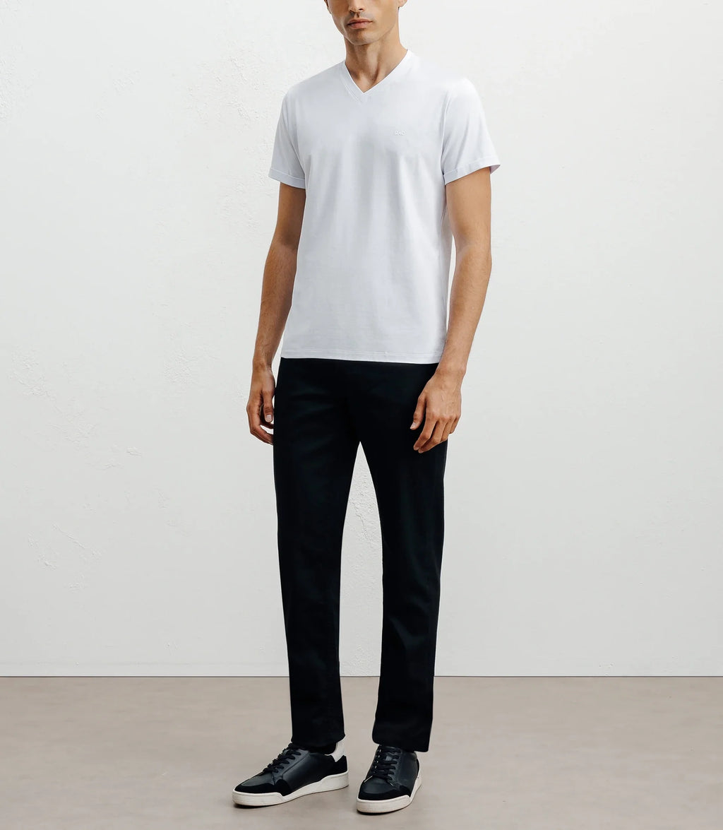 T-shirt col V blanc - IZAC