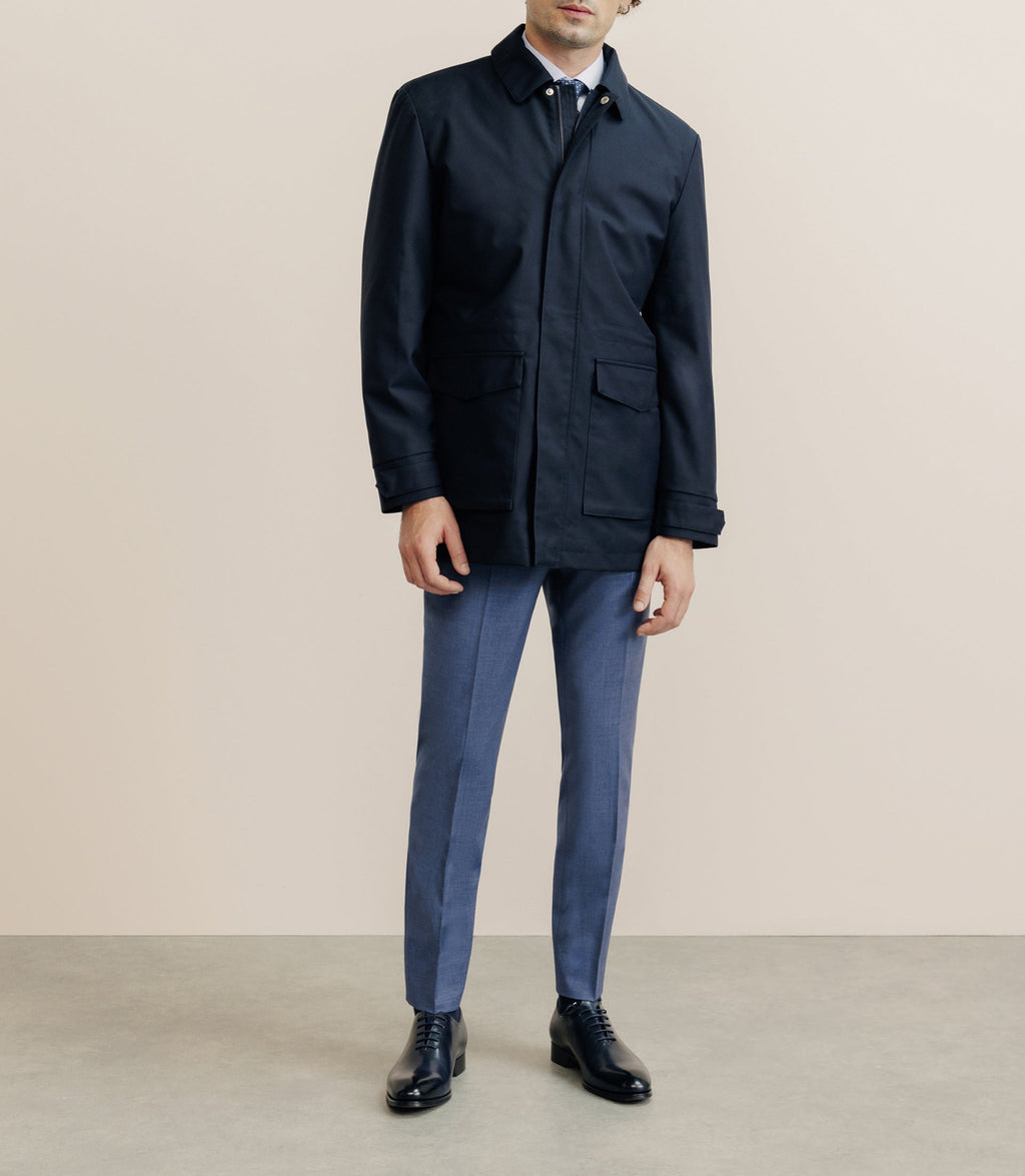 Parka courte 2 poches marine - IZAC