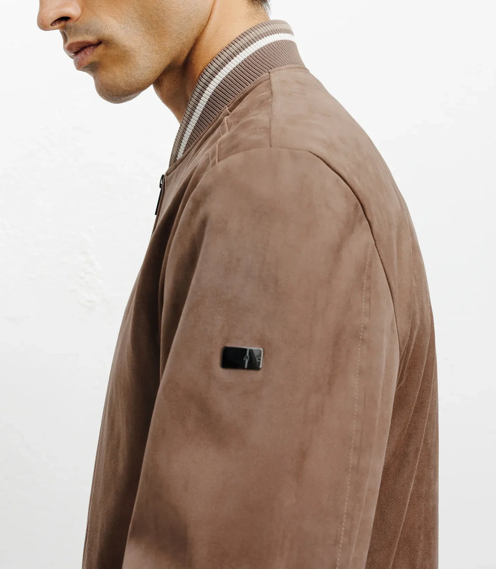Blouson col teddy taupe - IZAC