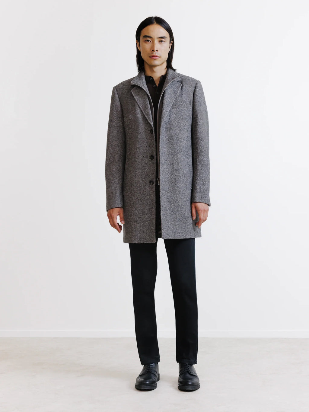 Manteau à parmenture amovible taupe - IZAC