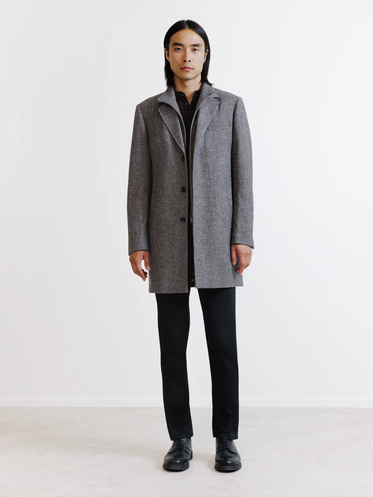 Manteau à parmenture amovible taupe - IZAC