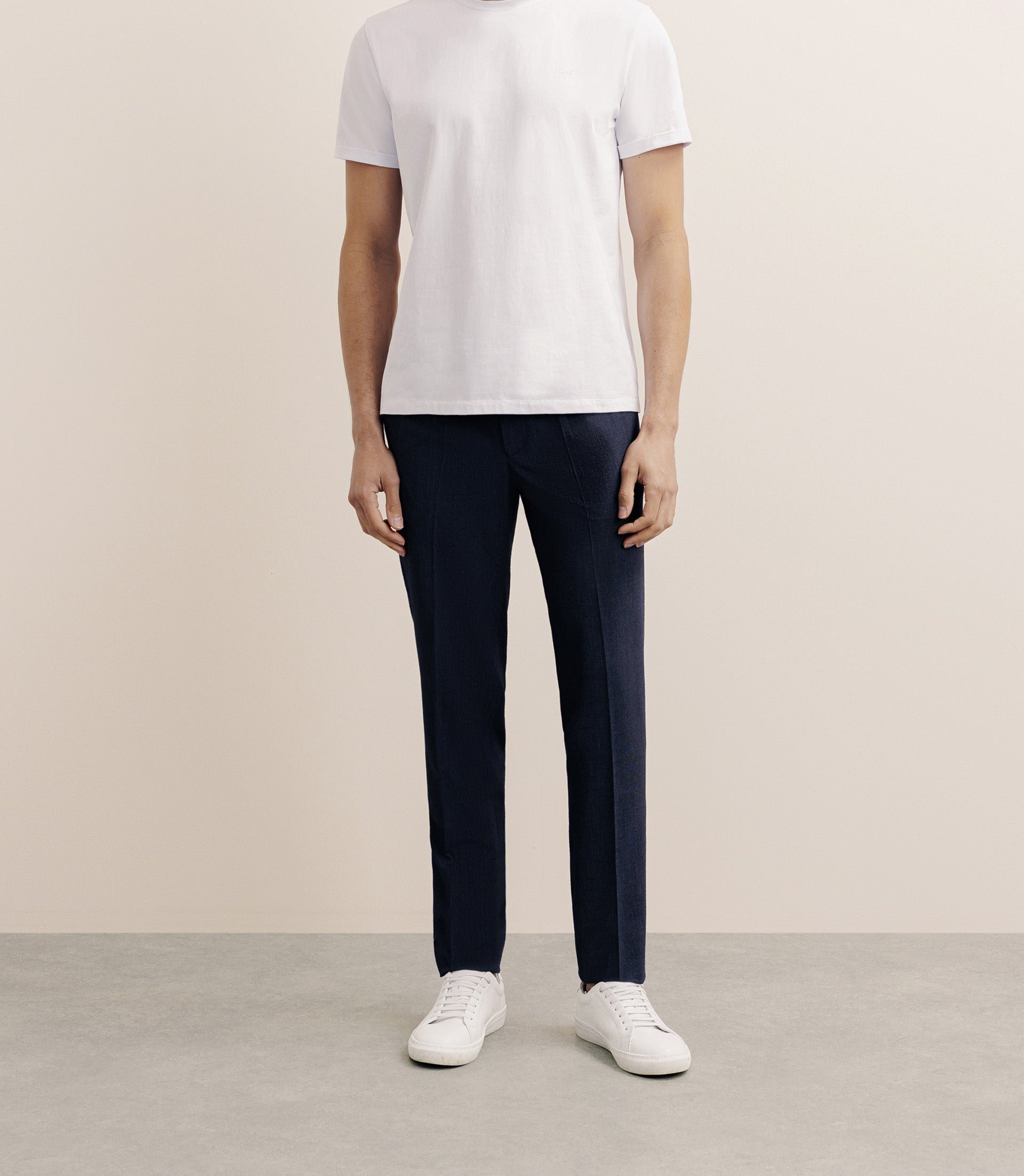 T-shirt col rond blanc - IZAC