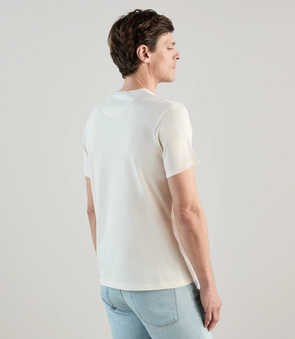 T-shirt à manches courtes avec print écru - IZAC