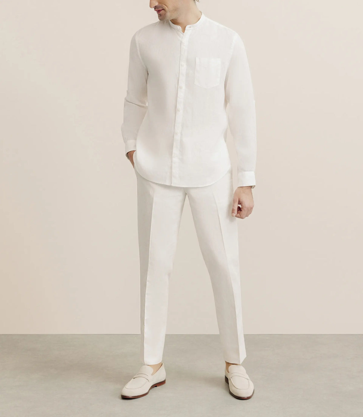 Chemise 100% lin blanche - IZAC