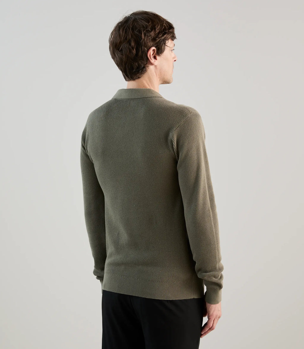 Pull col polo kaki - IZAC