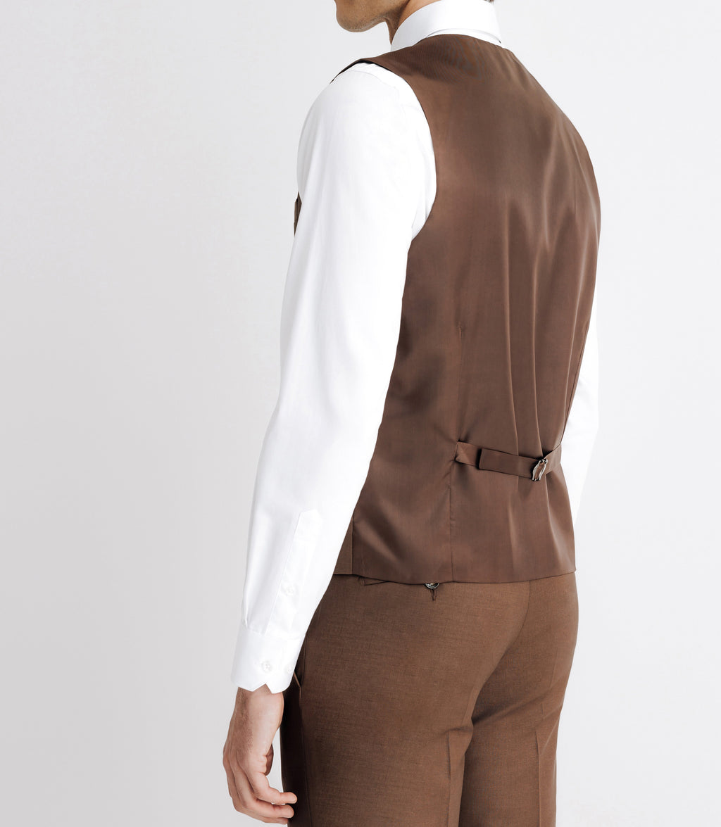 Gilet ville aspect brillant marron - IZAC