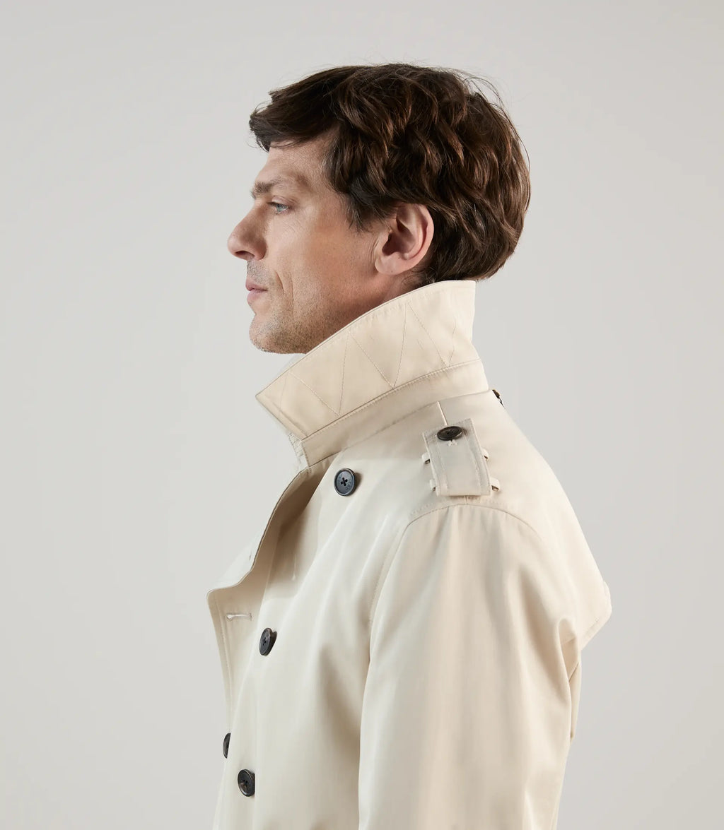 Trench croisé beige - IZAC