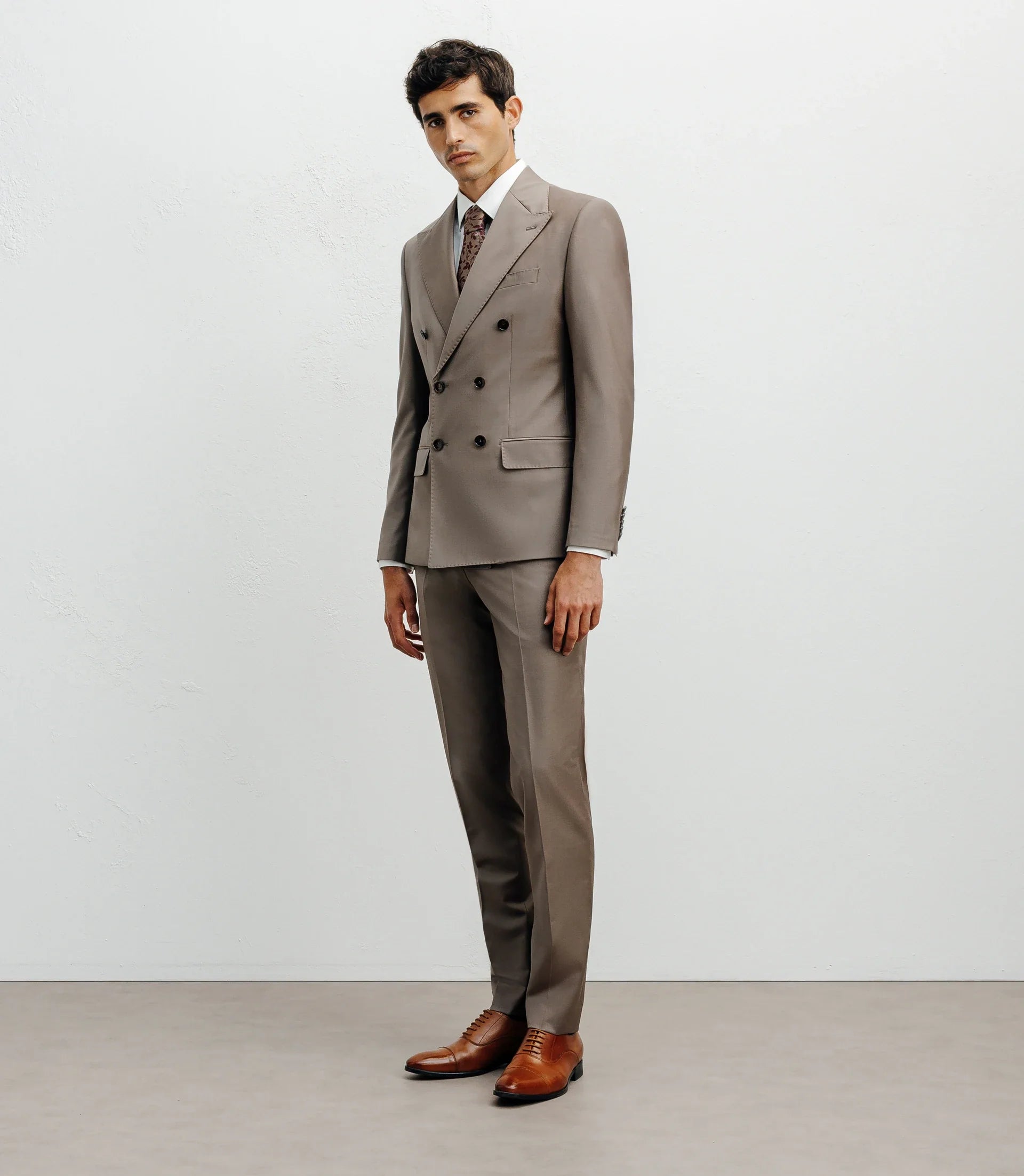 Costume croisé taupe - IZAC