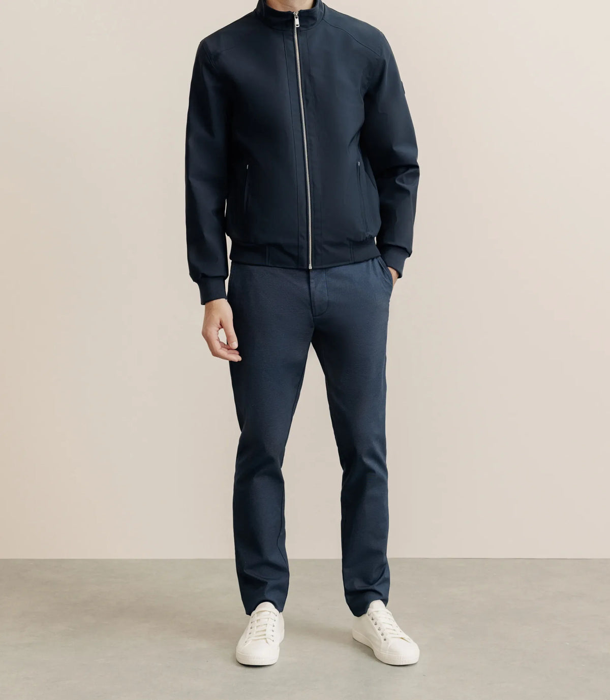 Blouson col montant marine - IZAC