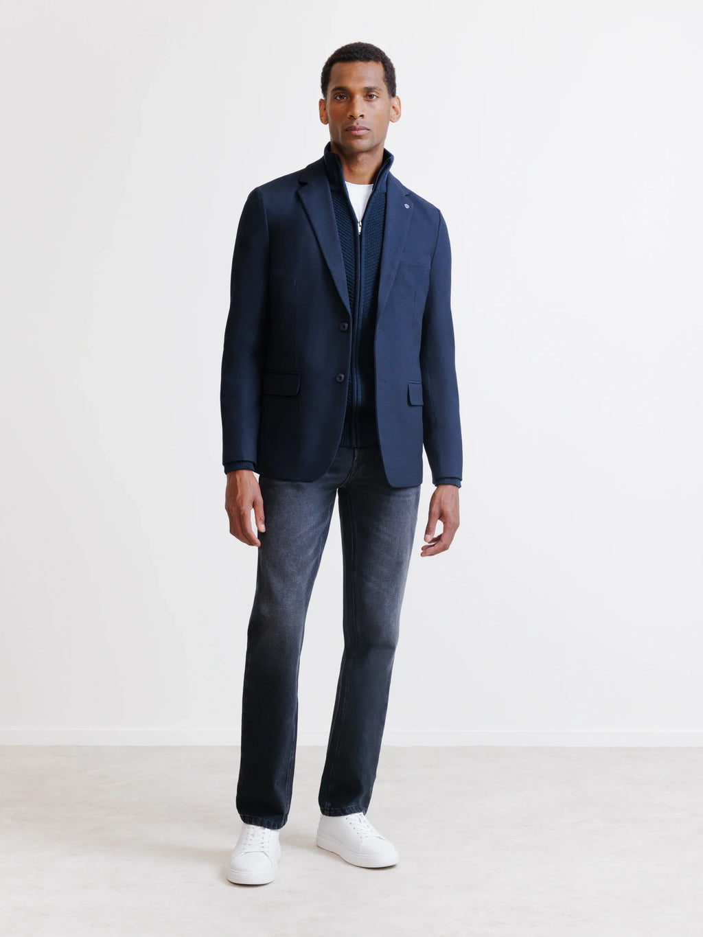 Veste 2 boutons marine - IZAC
