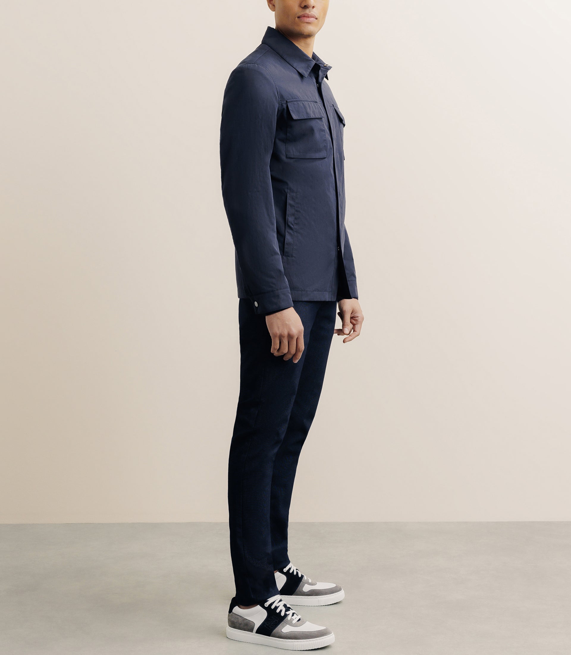 Veste casual 100% coton marine - IZAC