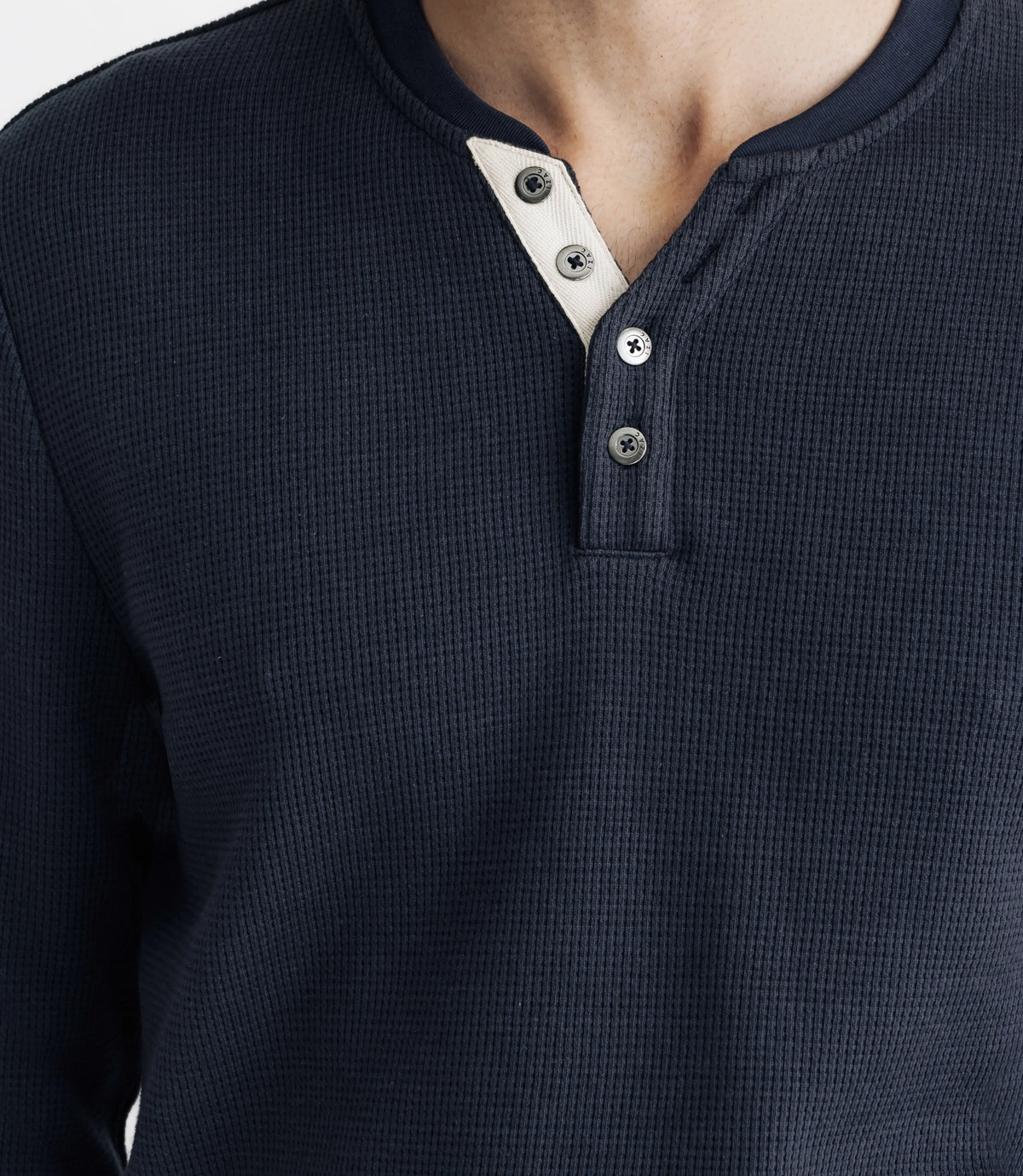 T-shirt avec boutons marine - IZAC