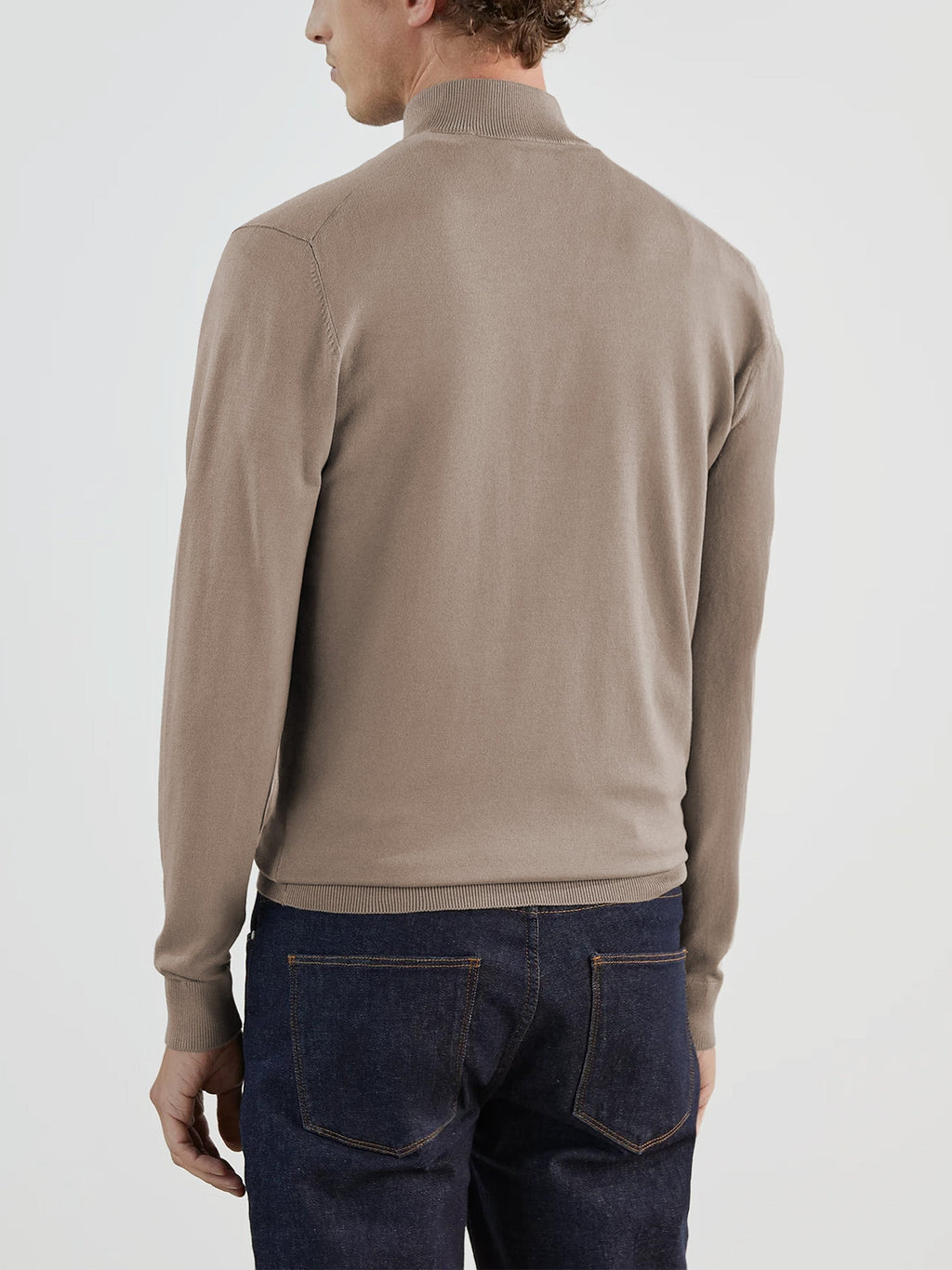 Pull col zip taupe - IZAC