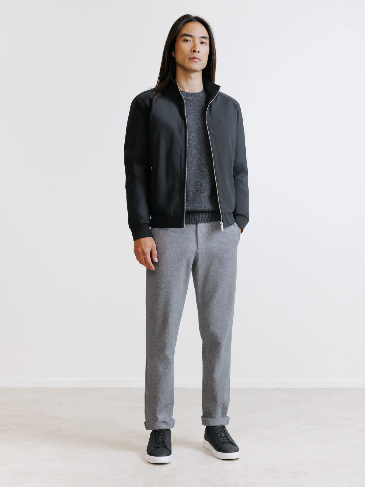 Blouson col montant noir - IZAC